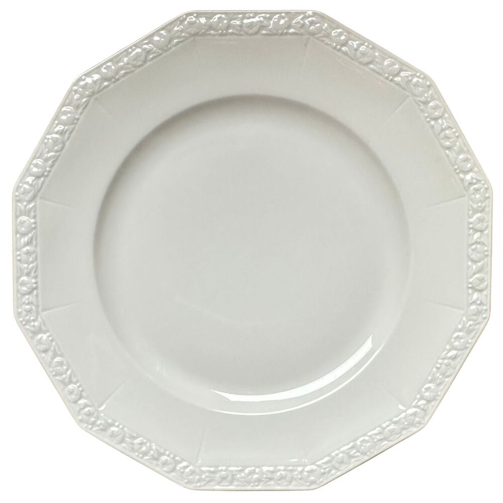 Rosenthal Continental Maria White Classic Porcelain 12 Sided Dinner Plate